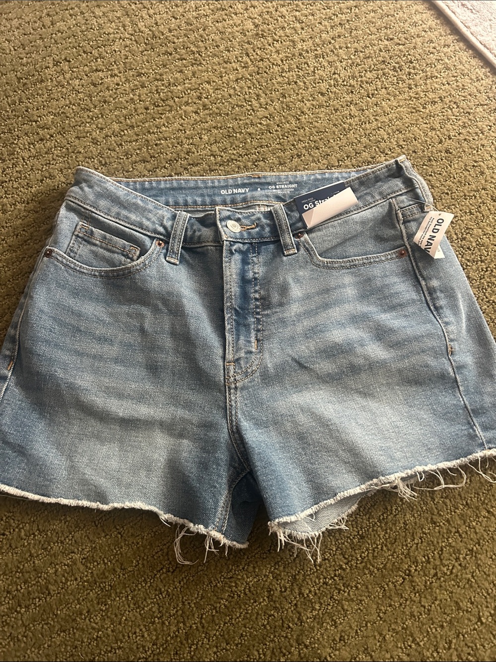 Old Navy Light Blue High Rise Denim Cutoff Shorts